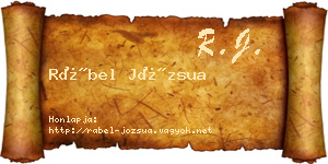 Rábel Józsua névjegykártya